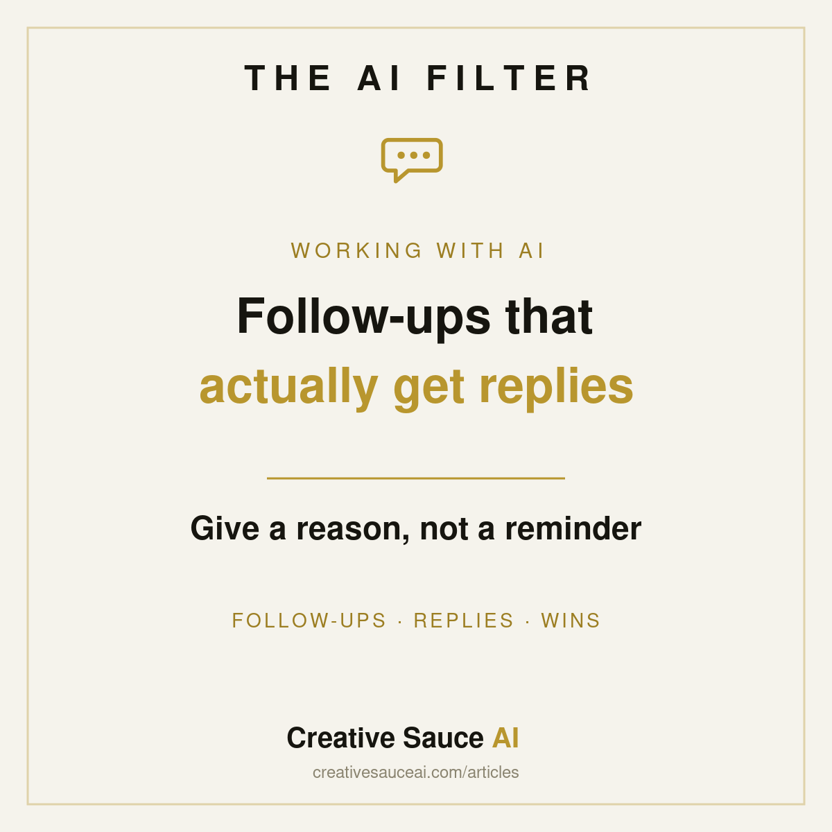 How to write follow-ups that actually get replies, with AI