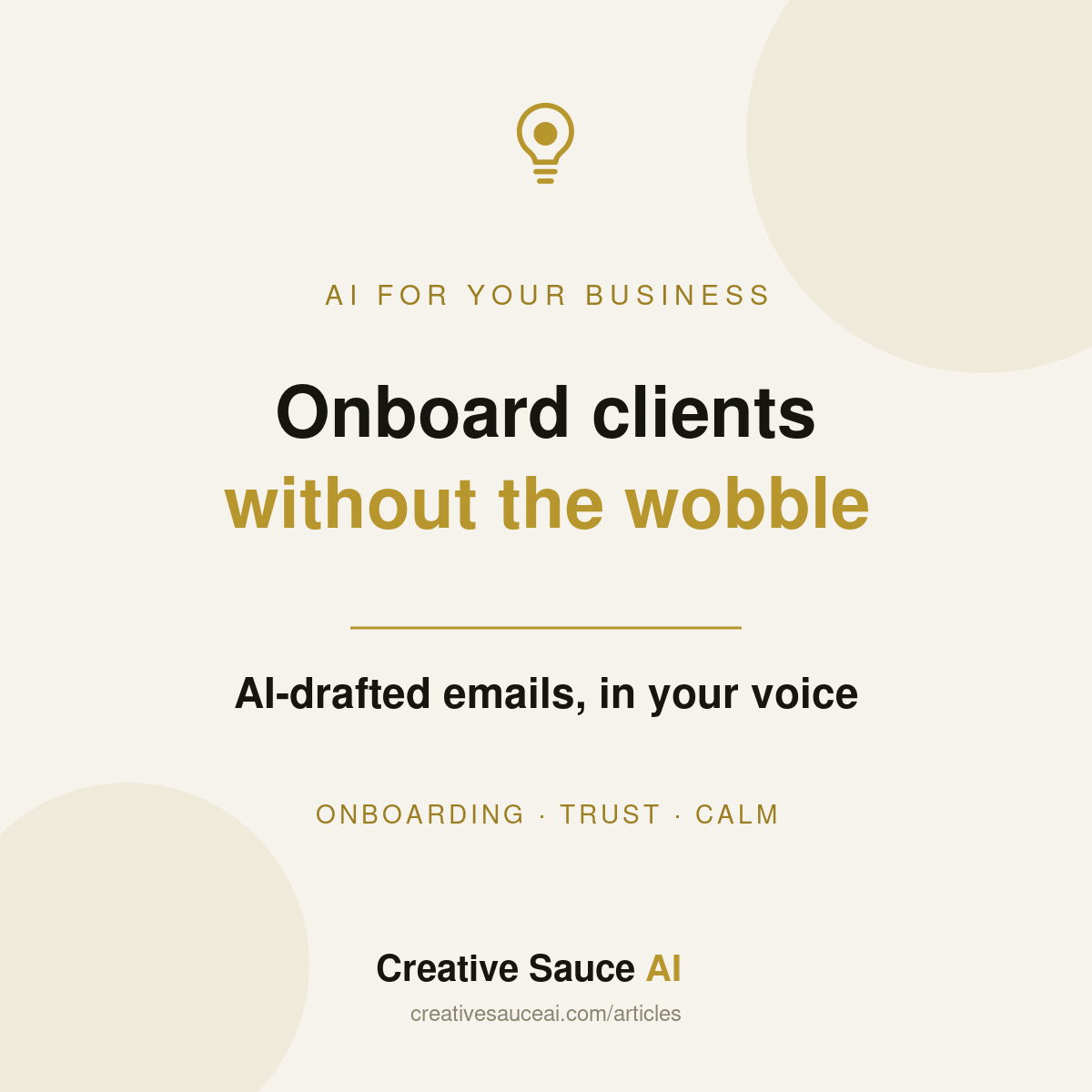 Onboard new clients smoothly with AI-drafted emails