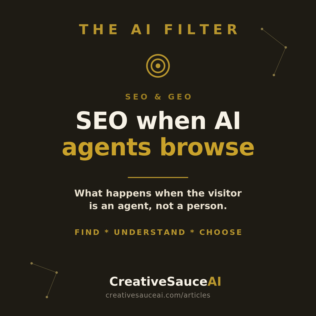 What happens to SEO when AI agents browse the web for us?